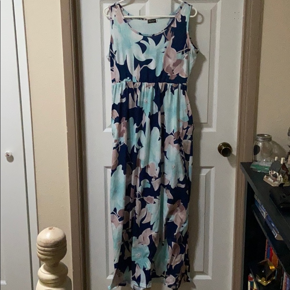 Blue floral Maxi Dress
